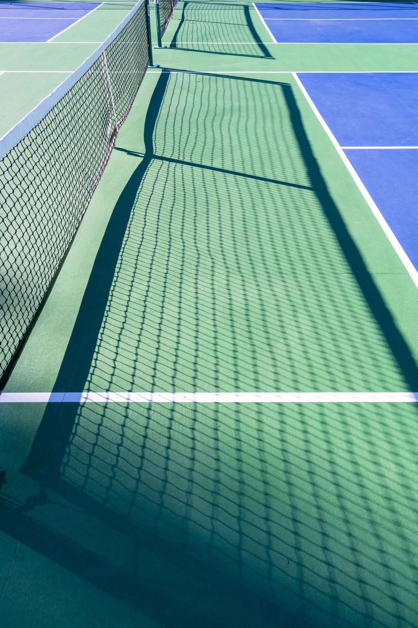 A pickleball court and net